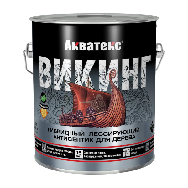 Пропитка Рогнеда Акватекс-Викинг по дереву дуб 0,75л---